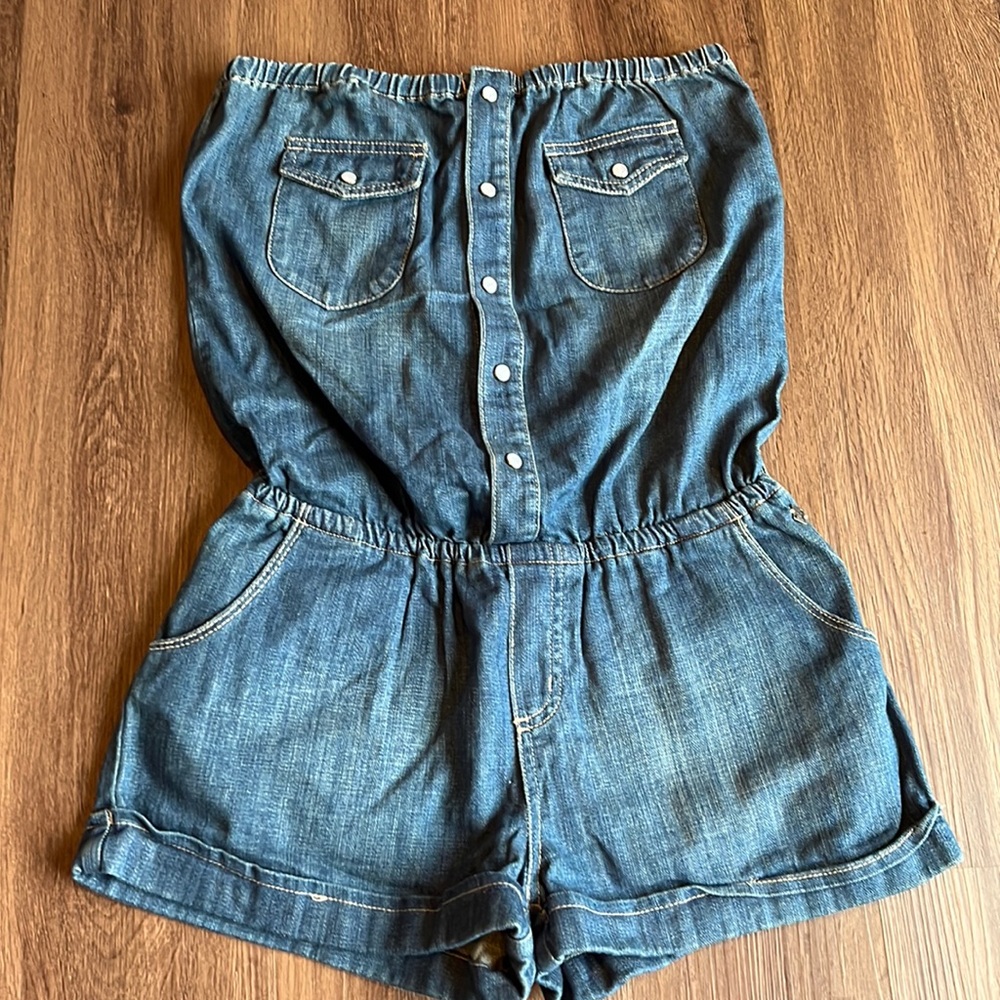 Roxy denim romper size M
